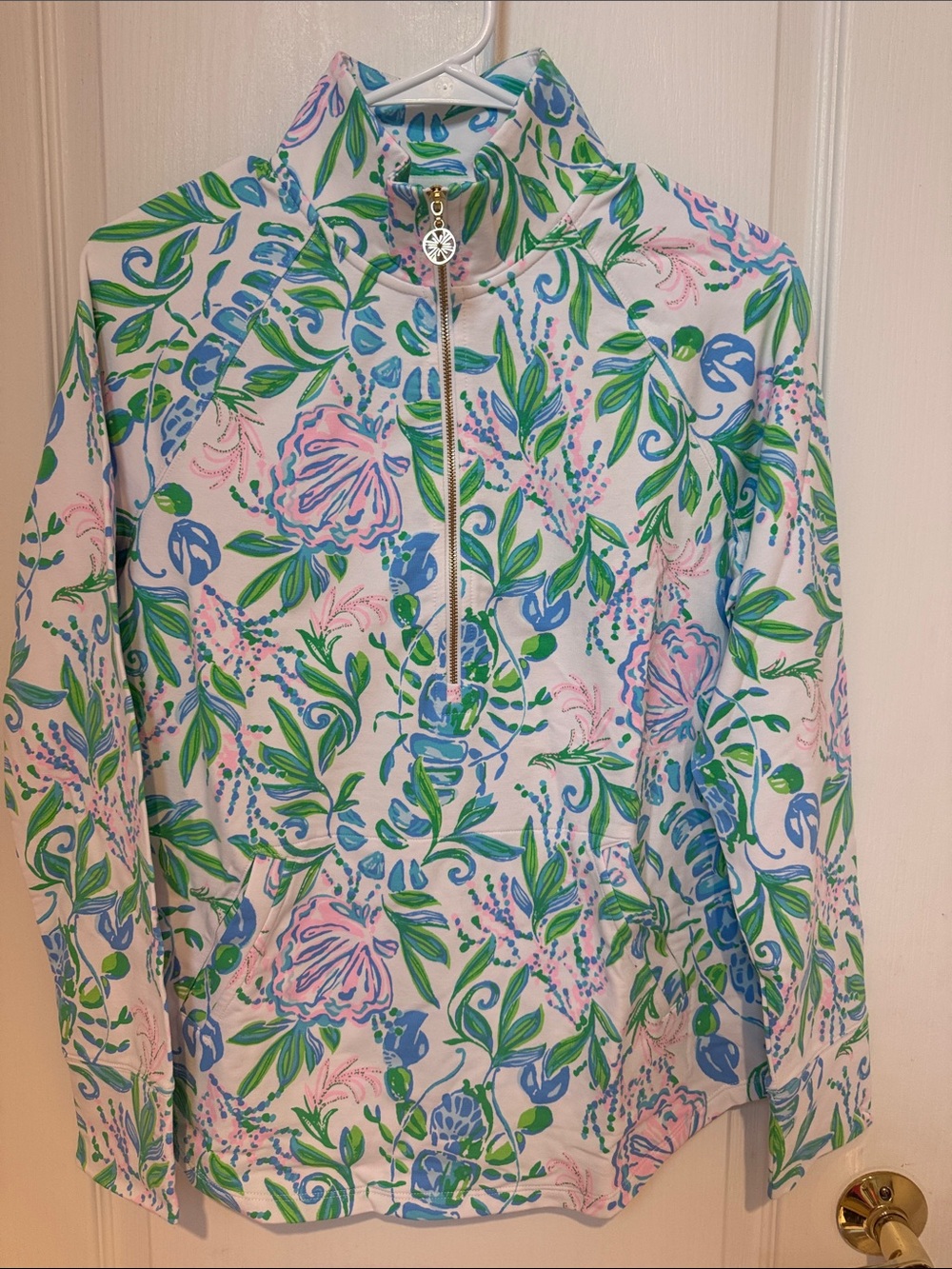 Lilly Pulitzer Women’s Floral Half-Zip Jacket - Pink, Green & Blue